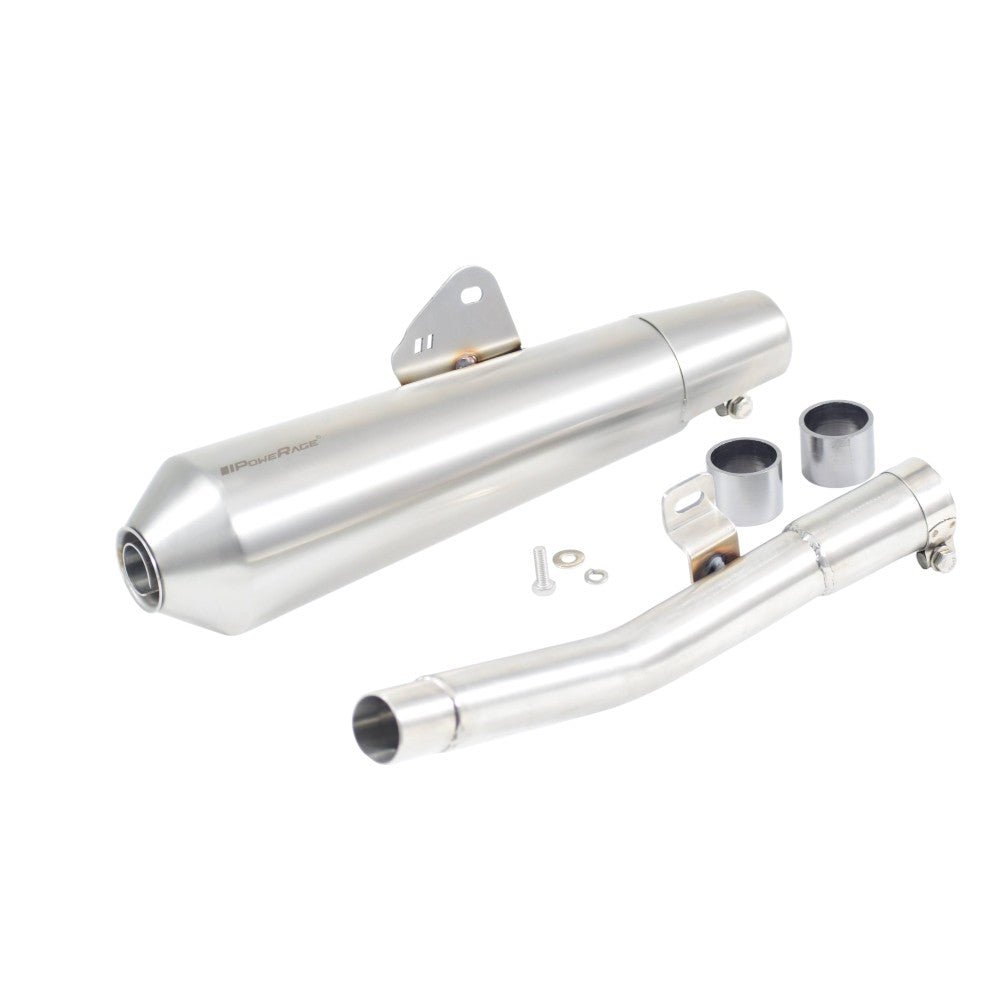 Powerage Slip-On Exhaust for Royal Enfield Bear 650 with De-Cat Pipe - Cone Type