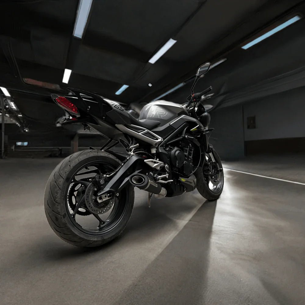 Barrel Outlaw 2.0 Full System Exhaust for Triumph Street Triple 765 (2023–2025) | 304 Stainless Steel Performance Exhaust — 2023 image 4