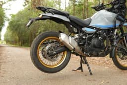 Powerage Slip-On Exhaust with De-Cat Pipe for Royal Enfield Himalayan 450 - Brushed Steel image 5