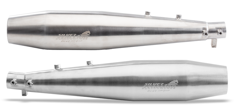 Silver Stallion Performance Exhaust for Royal Enfield Interceptor 650 & Continental GT 650 | +2 BHP Power Boost | Available in Silver, Black Matte & Brushed — Silver image 2