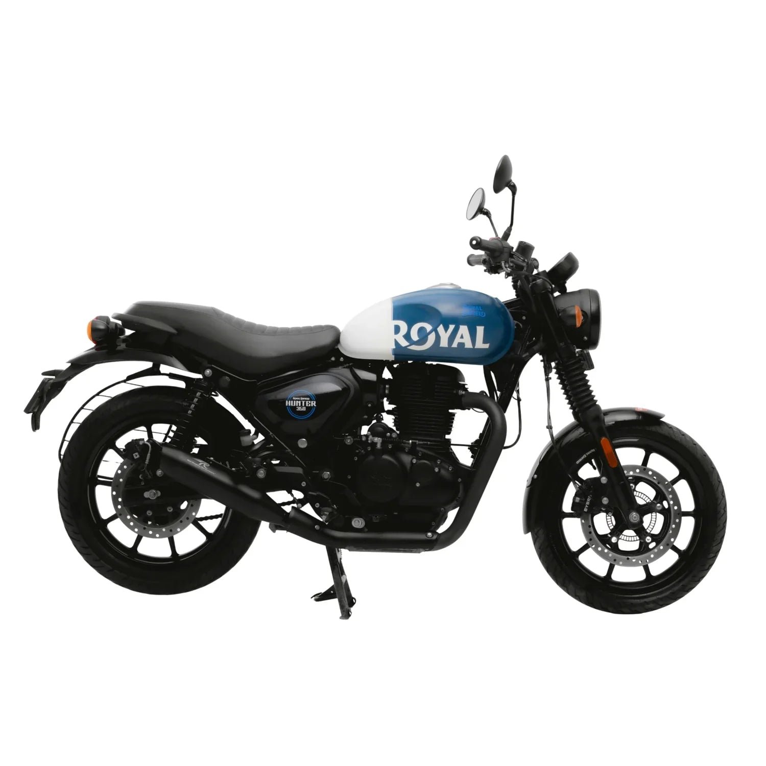 Red Rooster Rumbler Max Exhaust for Hunter 350 & Meteor 350 – Performance Slip-On (Polish / Matte / Black) — Black image 5