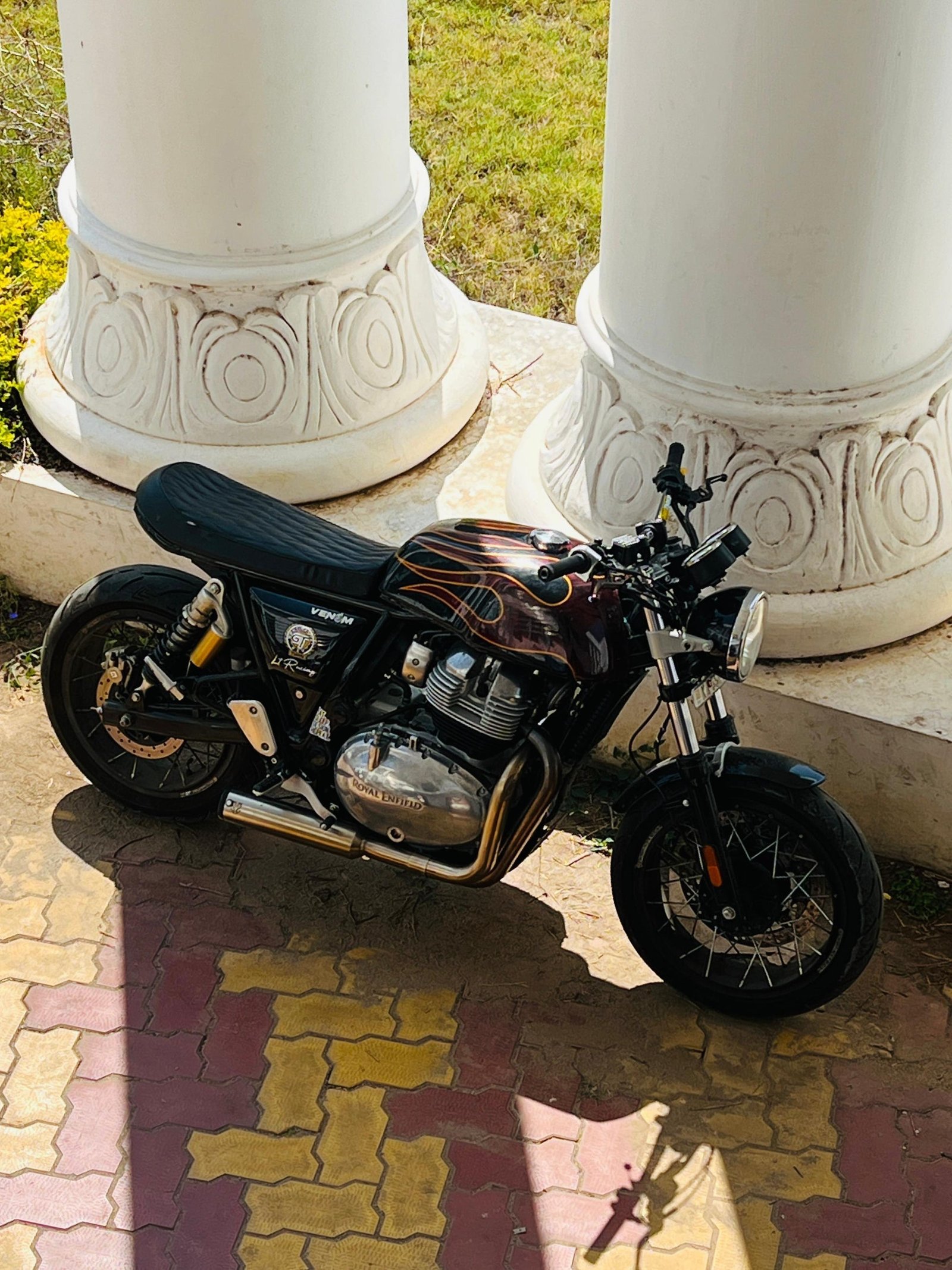 SS Motocorp Performance Bred 2x1 Full System Exhaust with Short Can for Royal Enfield Interceptor 650 & Continental GT 650 | Matte & Mirror Finish — 2 Nos. o2 Sensors- Old Version- Matte Finish image 4