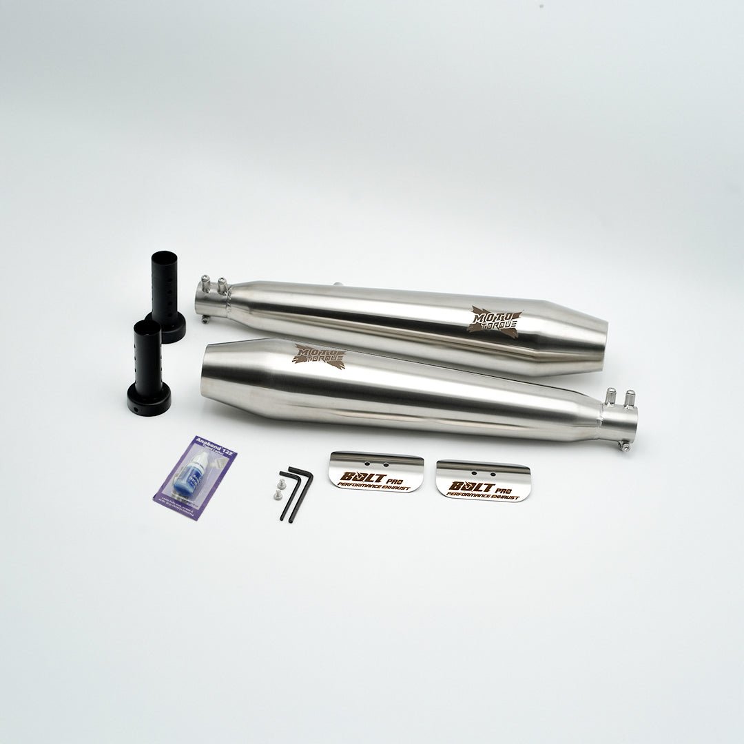 Moto Torque BOLT PRO Performance Exhaust Matte for Royal Enfield Interceptor 650 / Continental GT 650 | Free Flow Slip-On Exhaust image 2