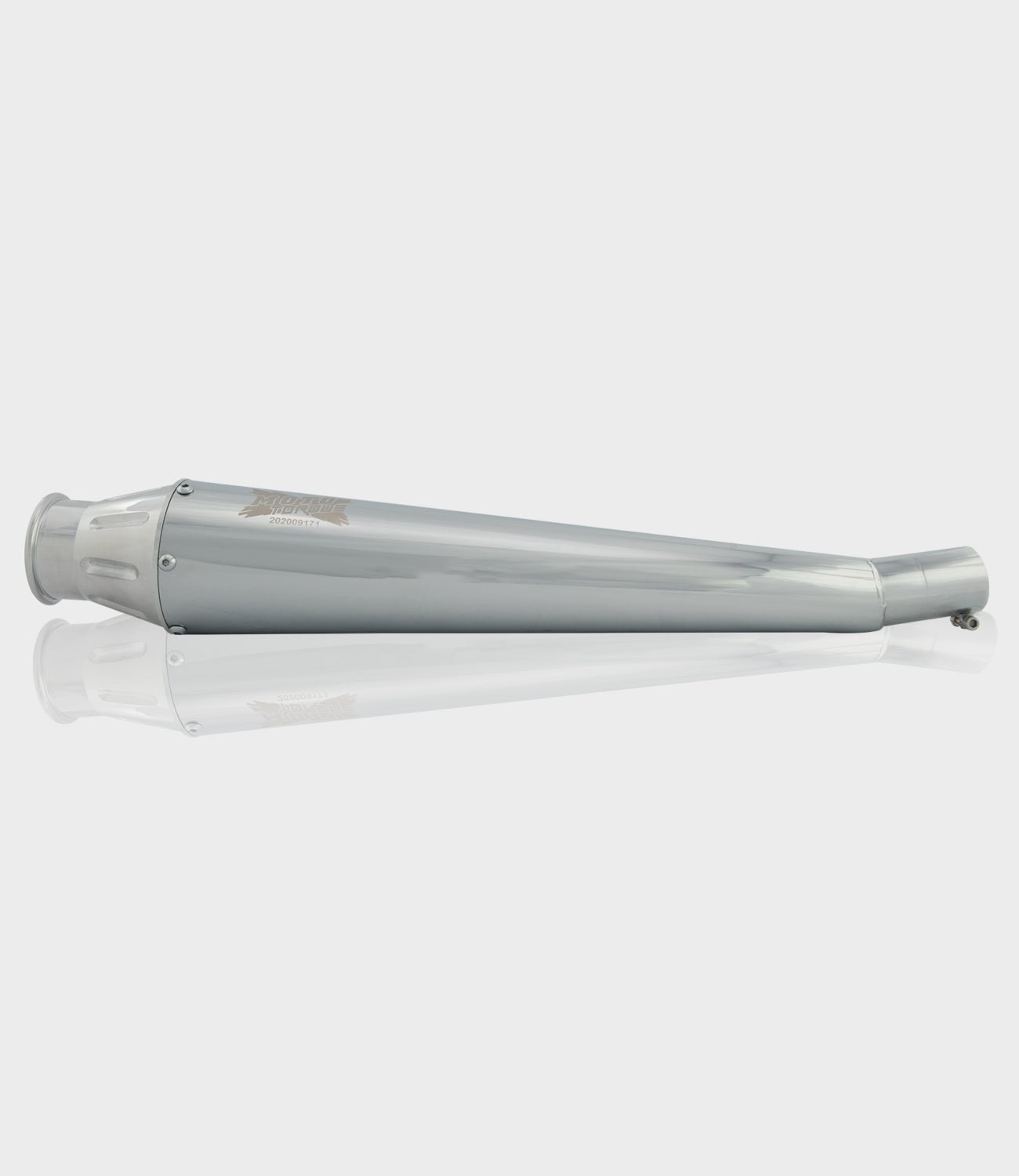 Moto Torque Launcher Chrome Exhaust for Royal Enfield UCE Models – Dyno Proven Performance Silencer image 2