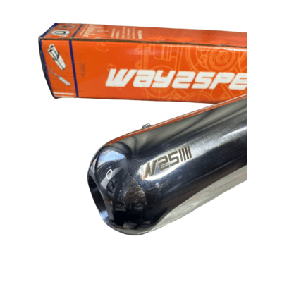 Way2Speed Gunner Performance Exhaust (Gloss Finish) for Royal Enfield Meteor 350 – SS316 Deep Bass Free-Flow Silencer image 3