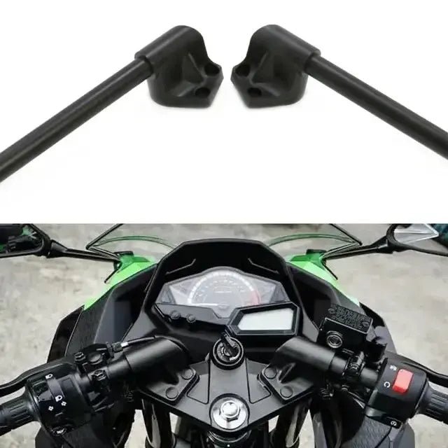 Split Handlebar Handle Bar For KAWASAKI Ninja 300 300R 250 250R EX250 Motorcycle Black Aluminum