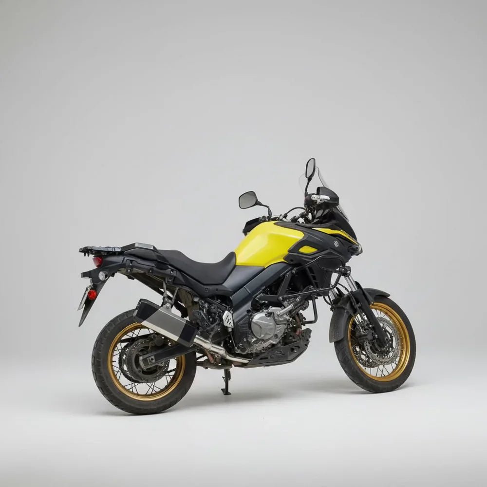 Barrel Storm Slip-On Exhaust with Mid Pipe for Suzuki V-Strom 650 | 304 Stainless Steel Performance Exhaust