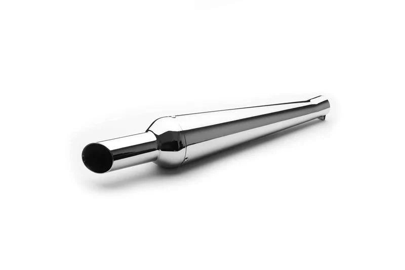 AEW New Monster Performance Exhaust Silencer for Royal Enfield Motorcycles | Chrome, Black Chrome, Full Black & Stainless Steel Matt Polish | AEW — Mild Steel Heat Resistant Black Chrome image 2