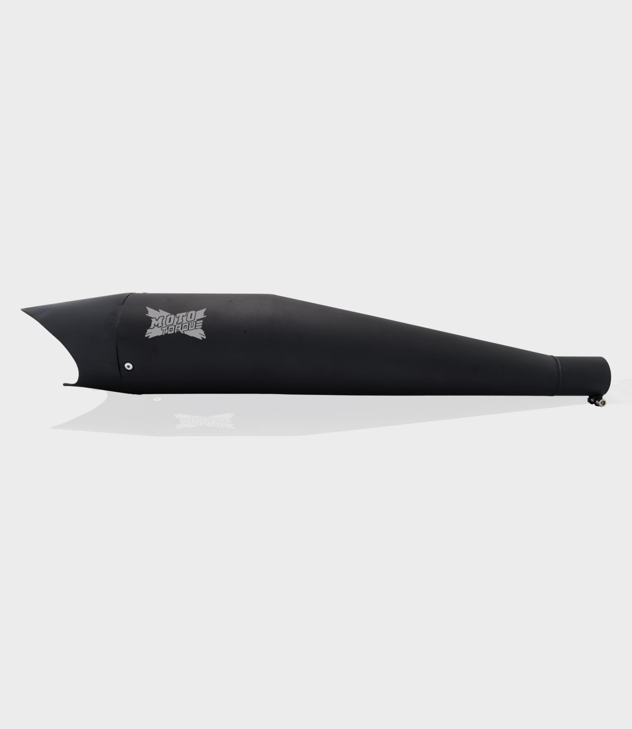 Moto Torque Shark Black Exhaust for Royal Enfield UCE Models – Performance Bass Silencer image 2