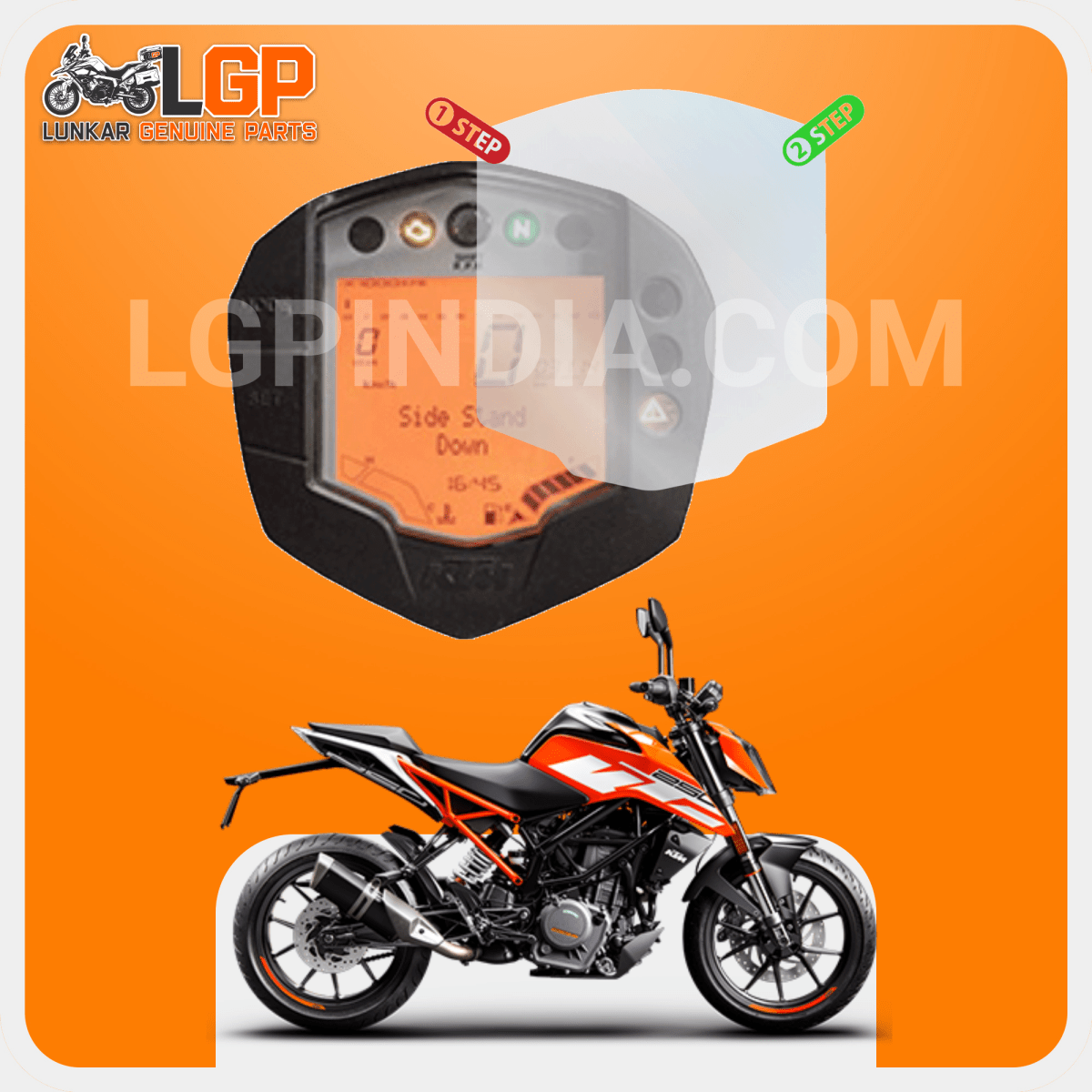 LGP SCREEN GUARD DISPLAY PROTECTOR KTM — ADVENTURE 250 - 2022/ KTM RC 200 BS6 - 2022 image 4