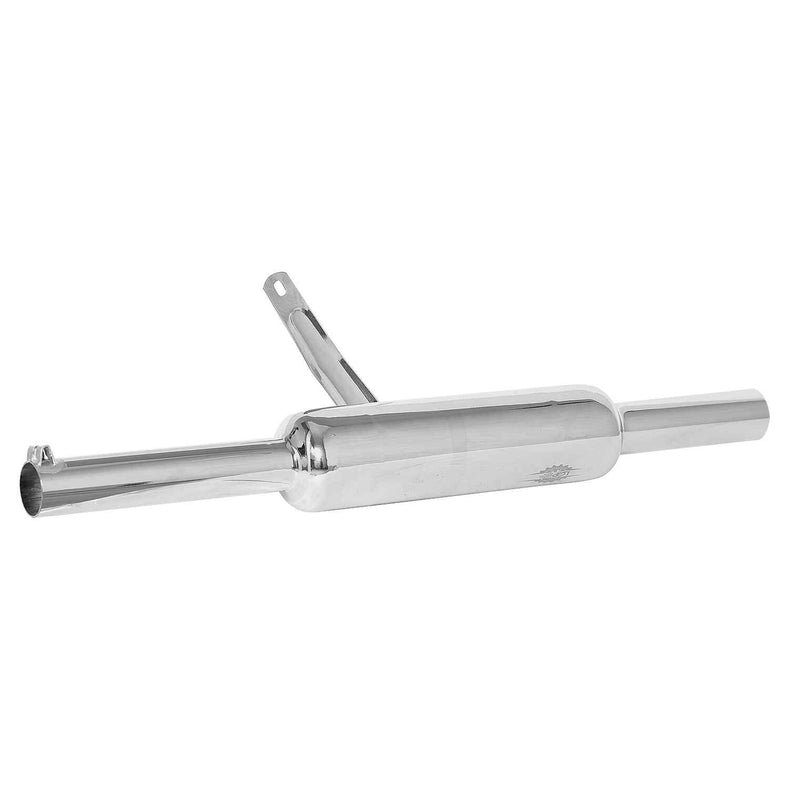 LGP W-Logo Thunderbird Chrome Silencer Exhaust for Royal Enfield & Universal Bikes | Deep Bass Sound | 1.6mm MS Chrome Finish image 2