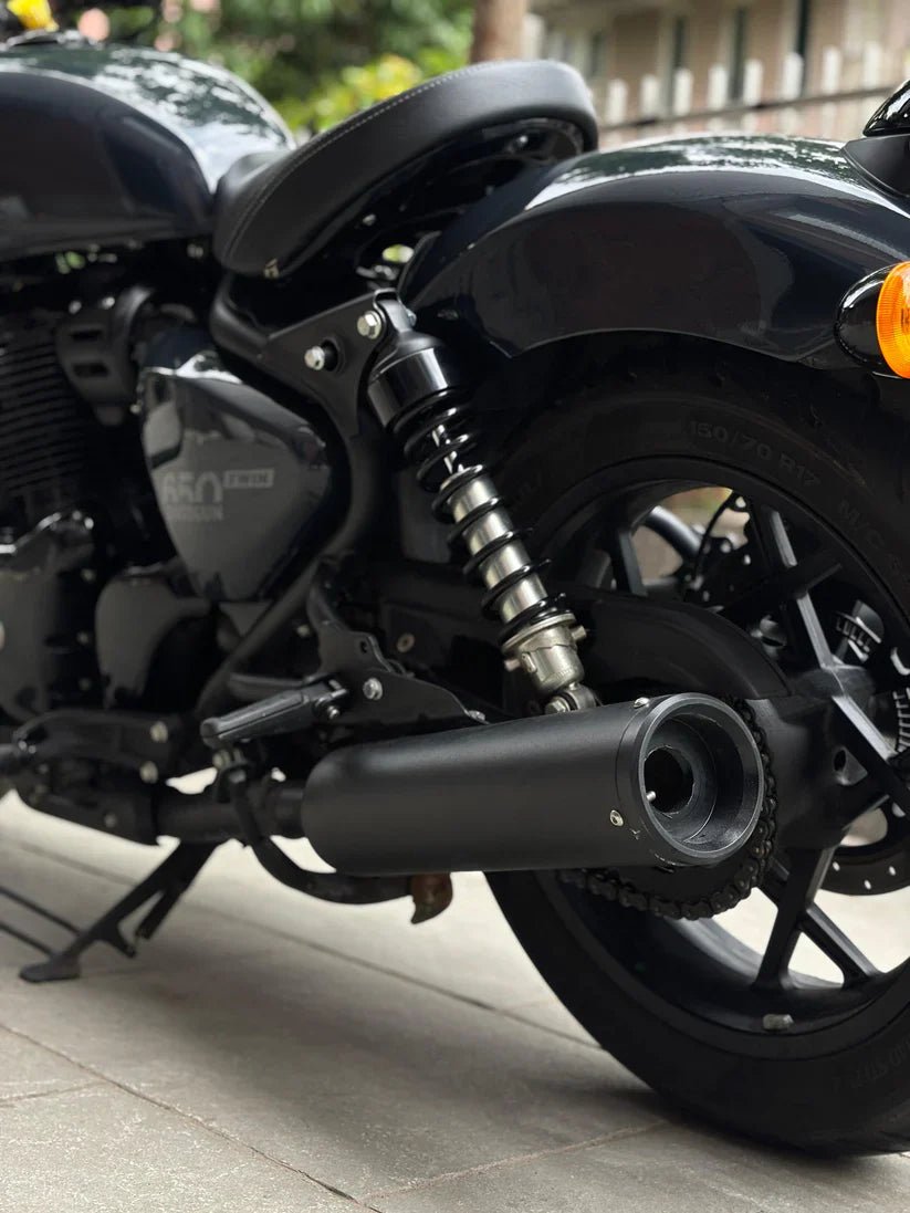 SS Motocorp Slip-On Exhaust Silencer (Pair) Black Finish for Royal Enfield Shotgun 650 | Performance Exhaust with DB Killers image 4