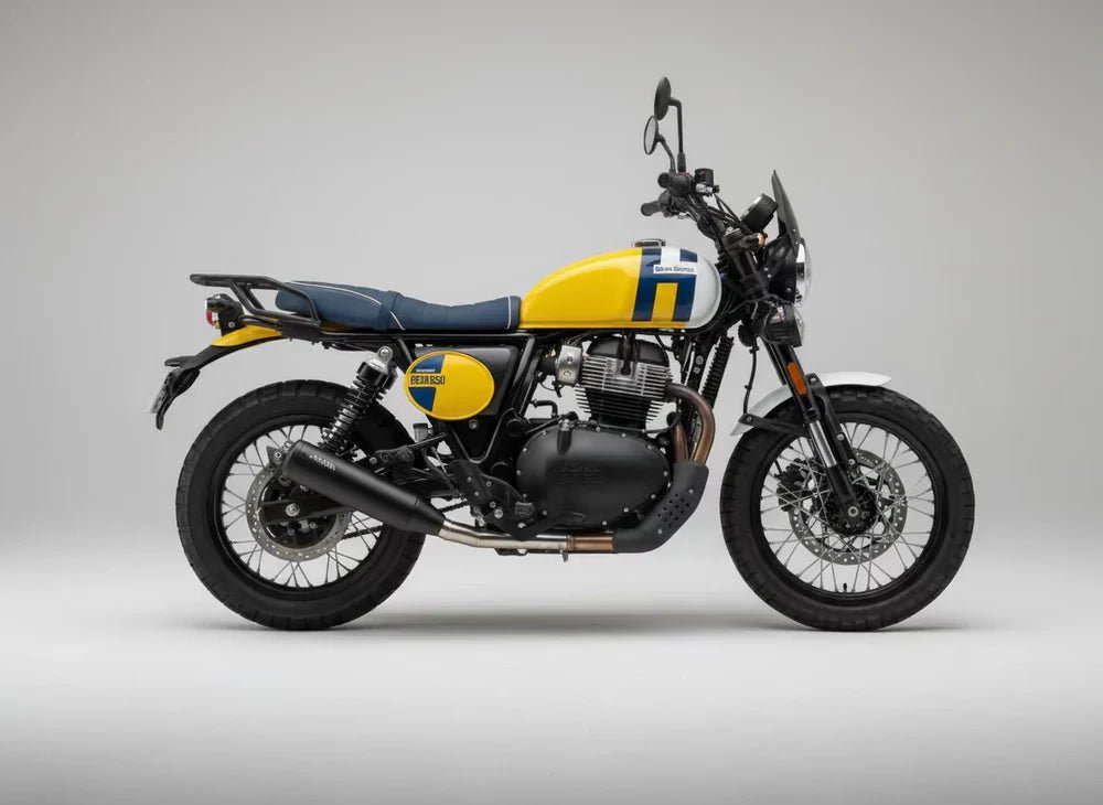 Barrel Bass Master B-20 Slip-On Exhaust with Decat Pipe for Royal Enfield Bear 650 | 304 Stainless Steel Performance Exhaust (O2 & O3 Sensor Variants) — 2 image 3