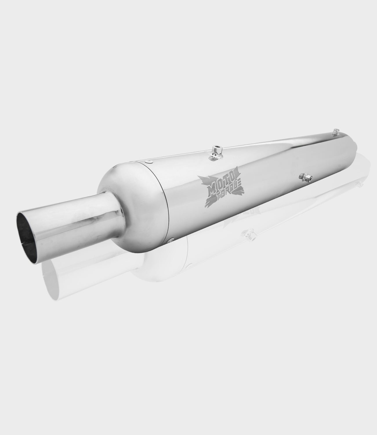 Moto Torque Replica Chrome Exhaust for Royal Enfield Classic 350/500 BS4 | Performance Exhaust with Bass Sound image 5
