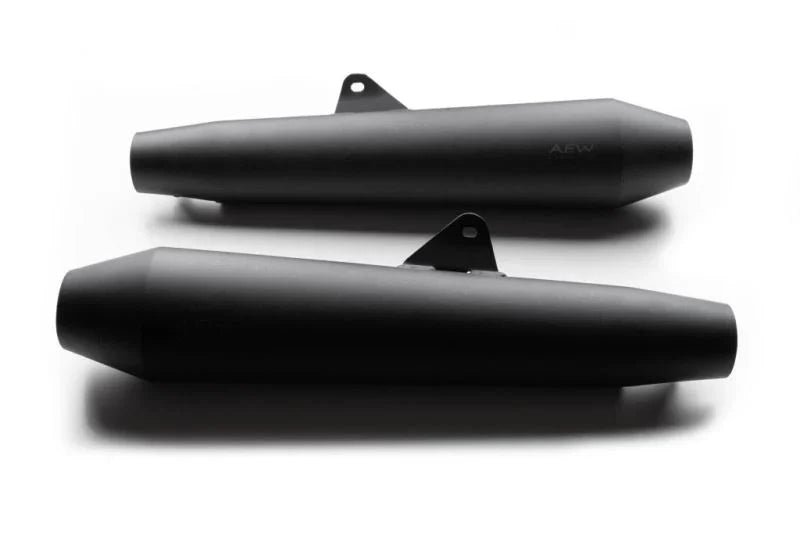 AEW TE 102 Megaphone Performance Exhaust for Interceptor 650 / Continental GT 650 | Black, Stainless Steel & Mirror Polish — Mild Steel Heat Resistant Black image 3