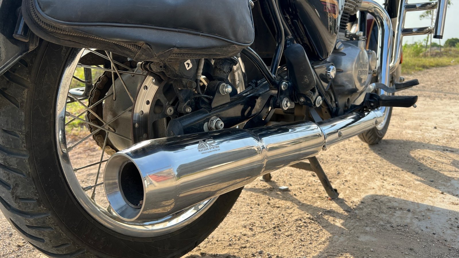 KP Racing Thor Performance Exhaust Combo Kit Silver – Stainless Steel 304 with Air Filter, Iridium Spark Plug & Stage 2 Air Filter Plate | Royal Enfield Stage 2 Upgrade Kit image 3