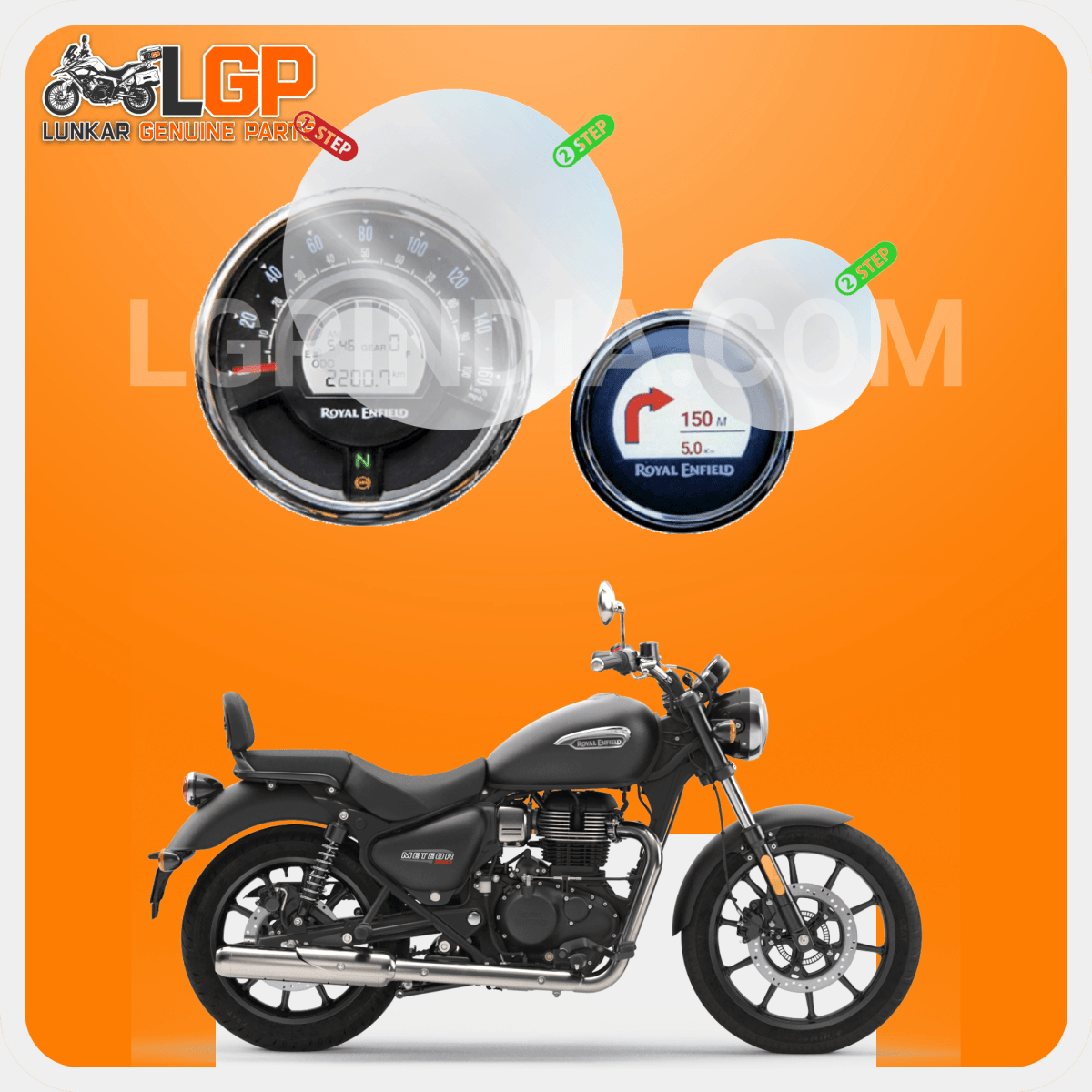 LGP SCREEN GUARD DISPLAY PROTECTOR ROYAL ENFIELD — METEOR SUPER METEOR 650 SHOTGUN 650
