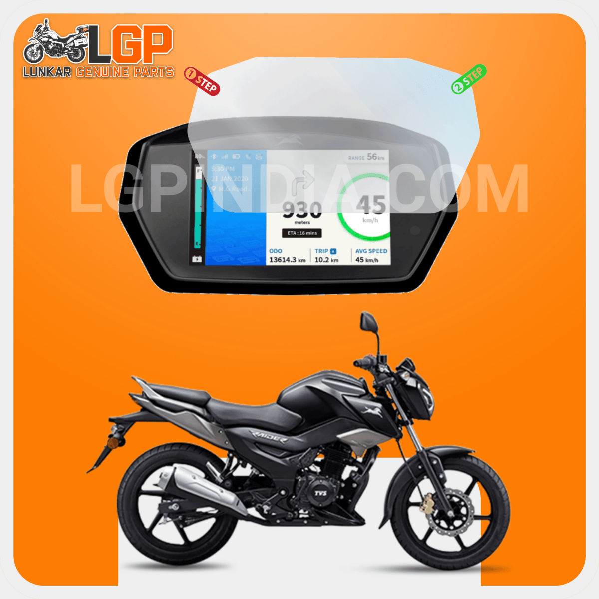 LGP SCREEN GUARD DISPLAY PROTECTOR TVS — APACHE RTR 310 image 10