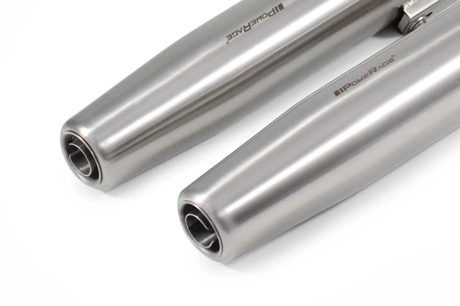 Powerage Slip-On Exhaust for Royal Enfield Super Meteor 650 - Brushed Steel image 3