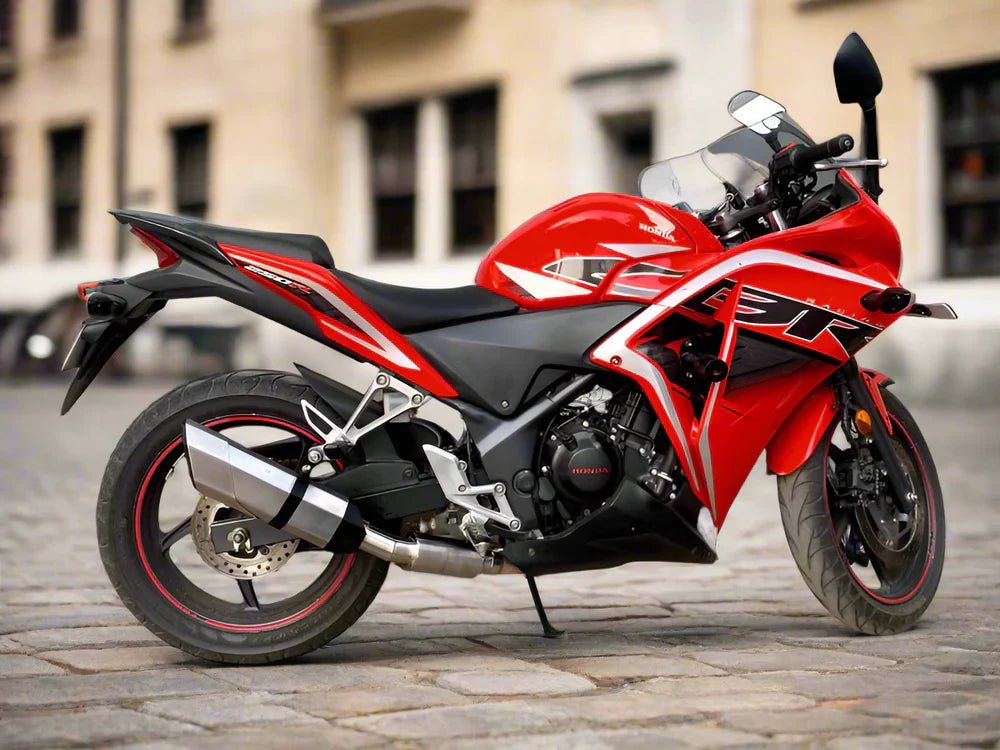 Barrel Rogue 2.0 Slip-On Exhaust with Link Pipe for Honda CBR 250R | 304 Stainless Steel Performance Exhaust — Black image 3