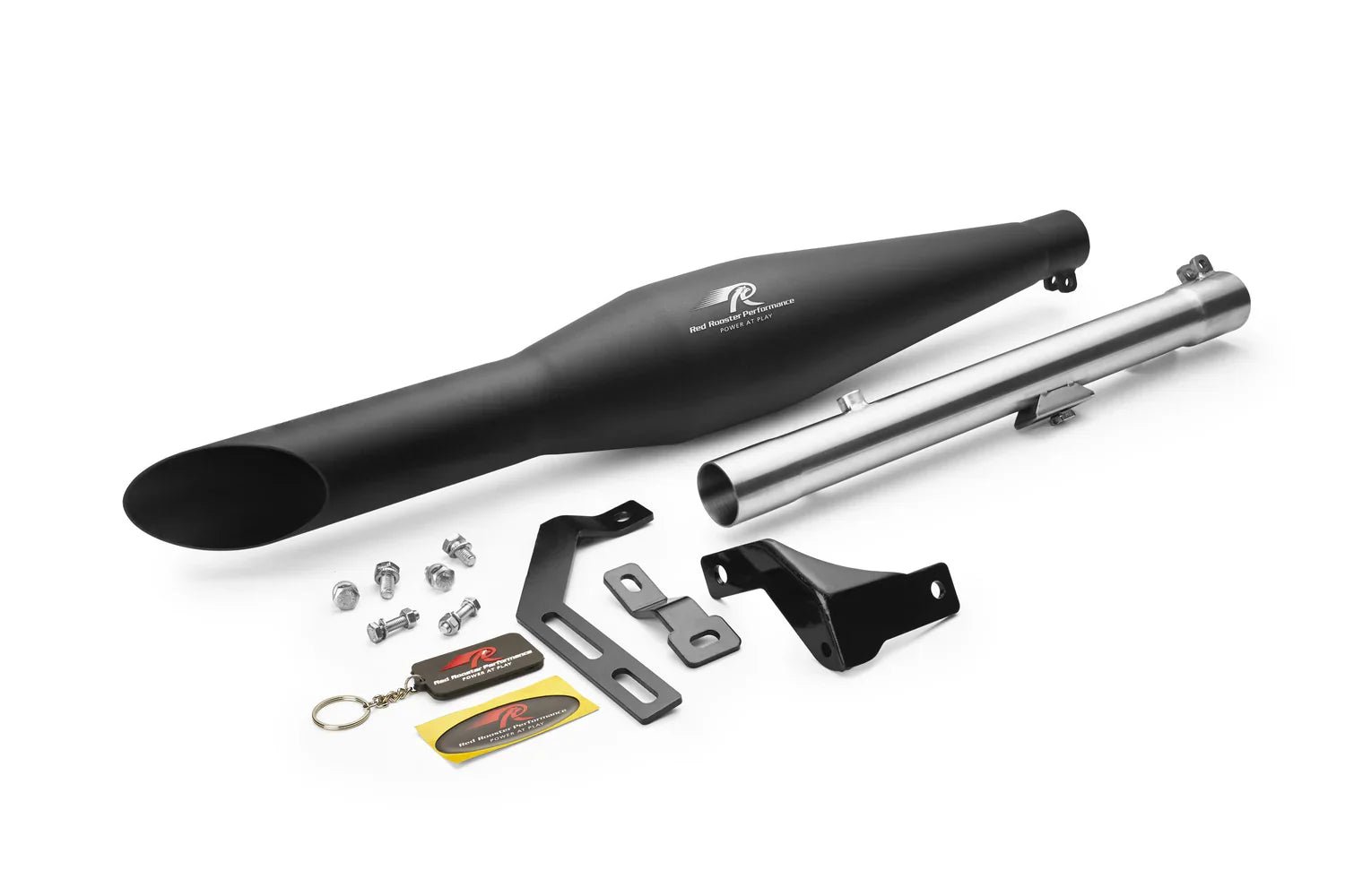 Red Rooster Rumbler Ace Exhaust for Royal Enfield Meteor 350 & Royal Enfield Classic 350 (Polish / Matte / Black) — Matte image 3