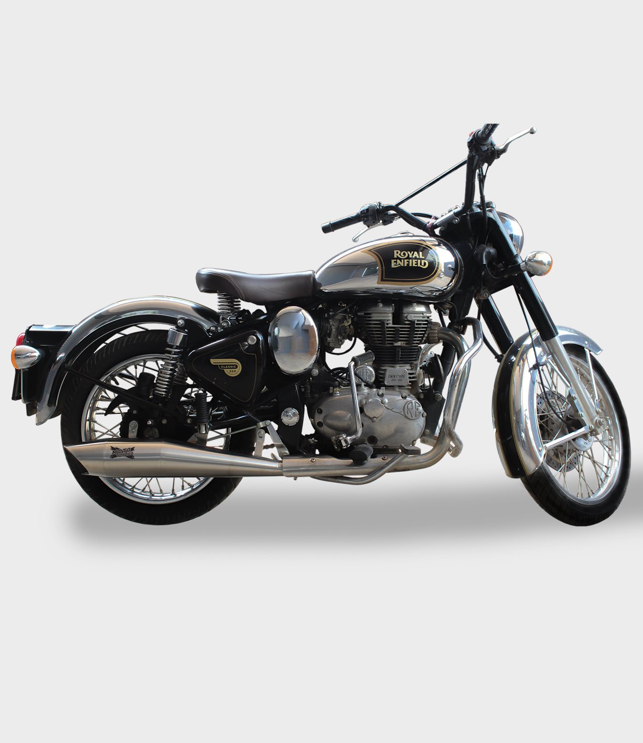Moto Torque Shark Pro Performance Exhaust for Royal Enfield – Stainless Steel Slip-On Exhaust with Lifetime Warranty image 4