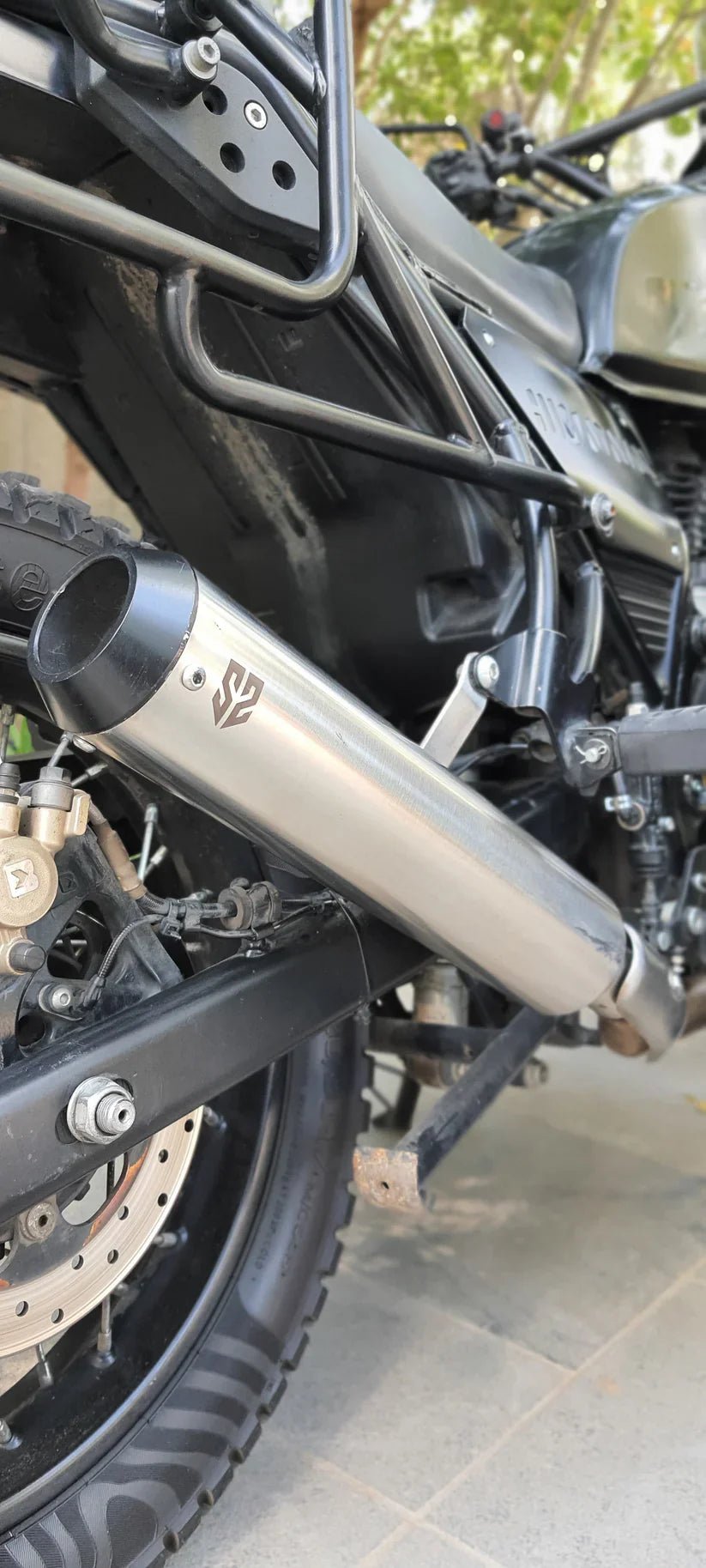 SS Motocorp Slip-On Exhaust for Royal Enfield Himalayan 411 | Performance Silencer with DB Killer image 3