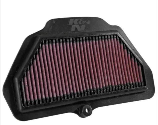 K&N KA-1016 High Performance Replacement Air Filter for Kawasaki Ninja ZX-10R ZX1000 (2016-2021) Washable Reusable Cotton Gauze