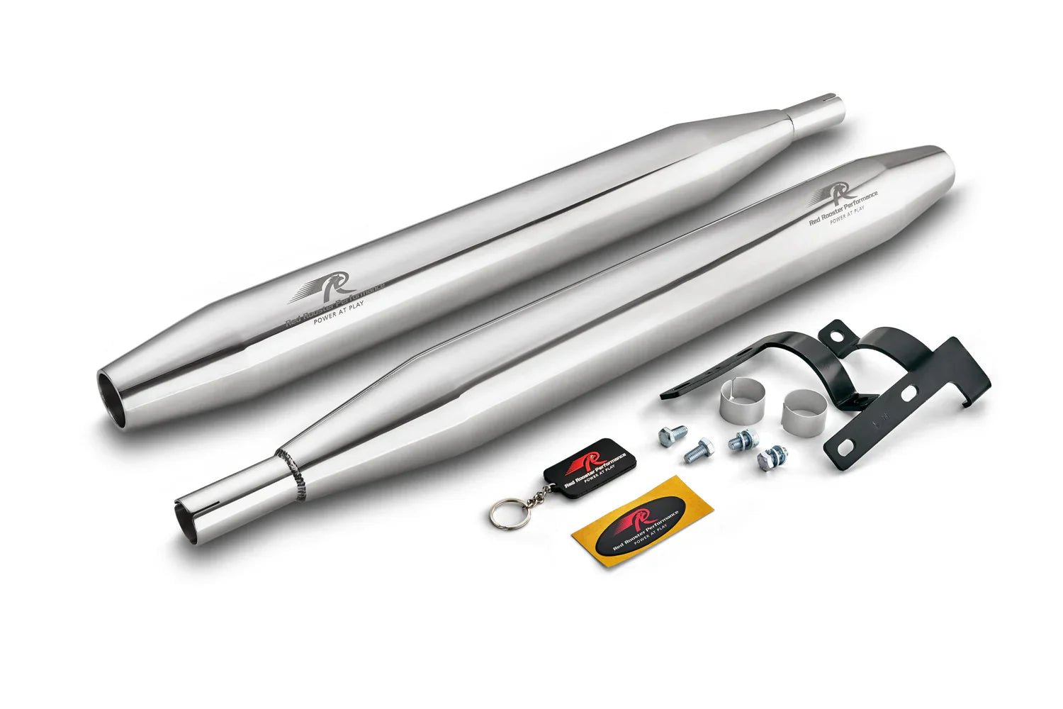 Red Rooster Celesta Exhaust for Jawa Classic | Performance Exhaust (Polish / Black) — Polish