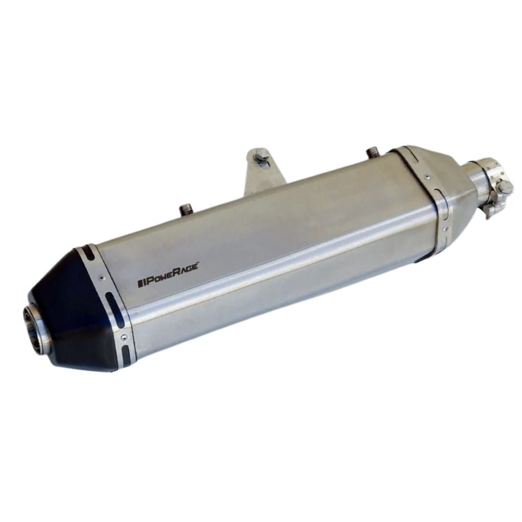 Powerage Slip-On Exhaust for Royal Enfield Himalayan 411 / Scram 411 - Brushed Steel