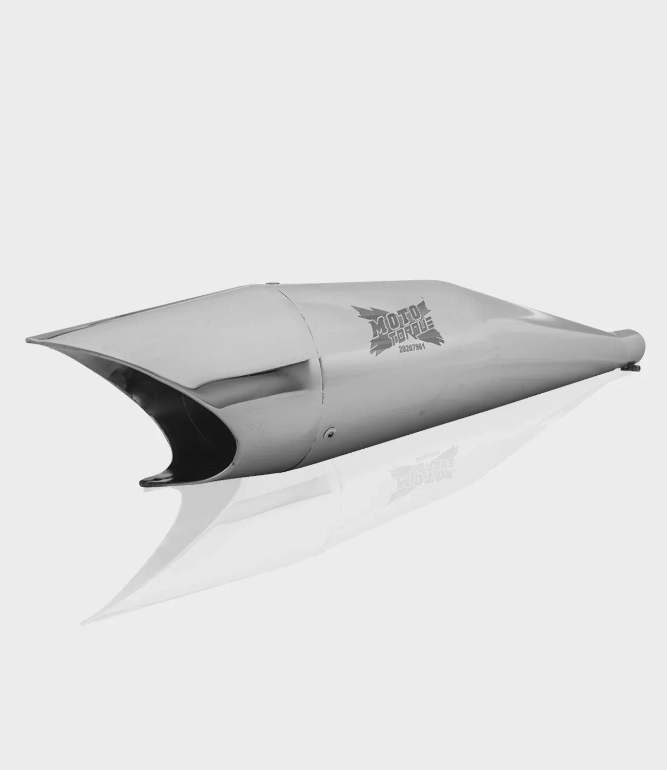 Moto Torque Shark Chrome Exhaust for Royal Enfield UCE Models – Performance Bass Silencer image 2