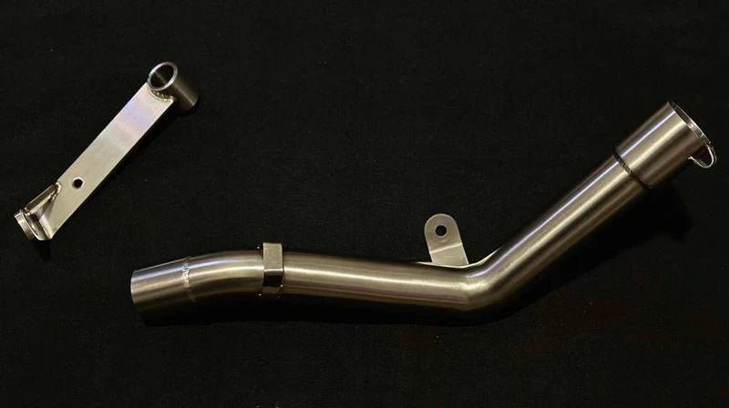 AEW Mid Pipe with Centre Stand Bracket for Royal Enfield Guerrilla 450 | Performance Exhaust Mid Pipe | AEW image 2