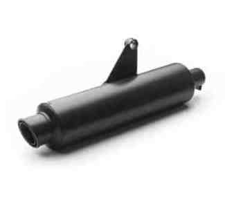 AEW Slip-On Exhaust for Royal Enfield Himalayan 411 | Mild Steel Heat Resistant Full Black & Stainless Steel Matt Polish | AEW Performance Silencer — Mild Steel Heat Resistant Full Black