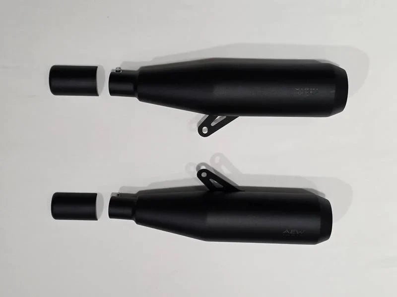 AEW TE104 Edge Performance Exhaust for Royal Enfield Interceptor 650 / Continental GT 650 | Stainless Steel Variants — Stainless Steel Matt Polish image 2