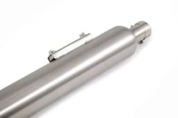 Powerage Slip-On Exhaust for Royal Enfield Classic 350 Reborn / Meteor 350 - Brushed Steel image 2