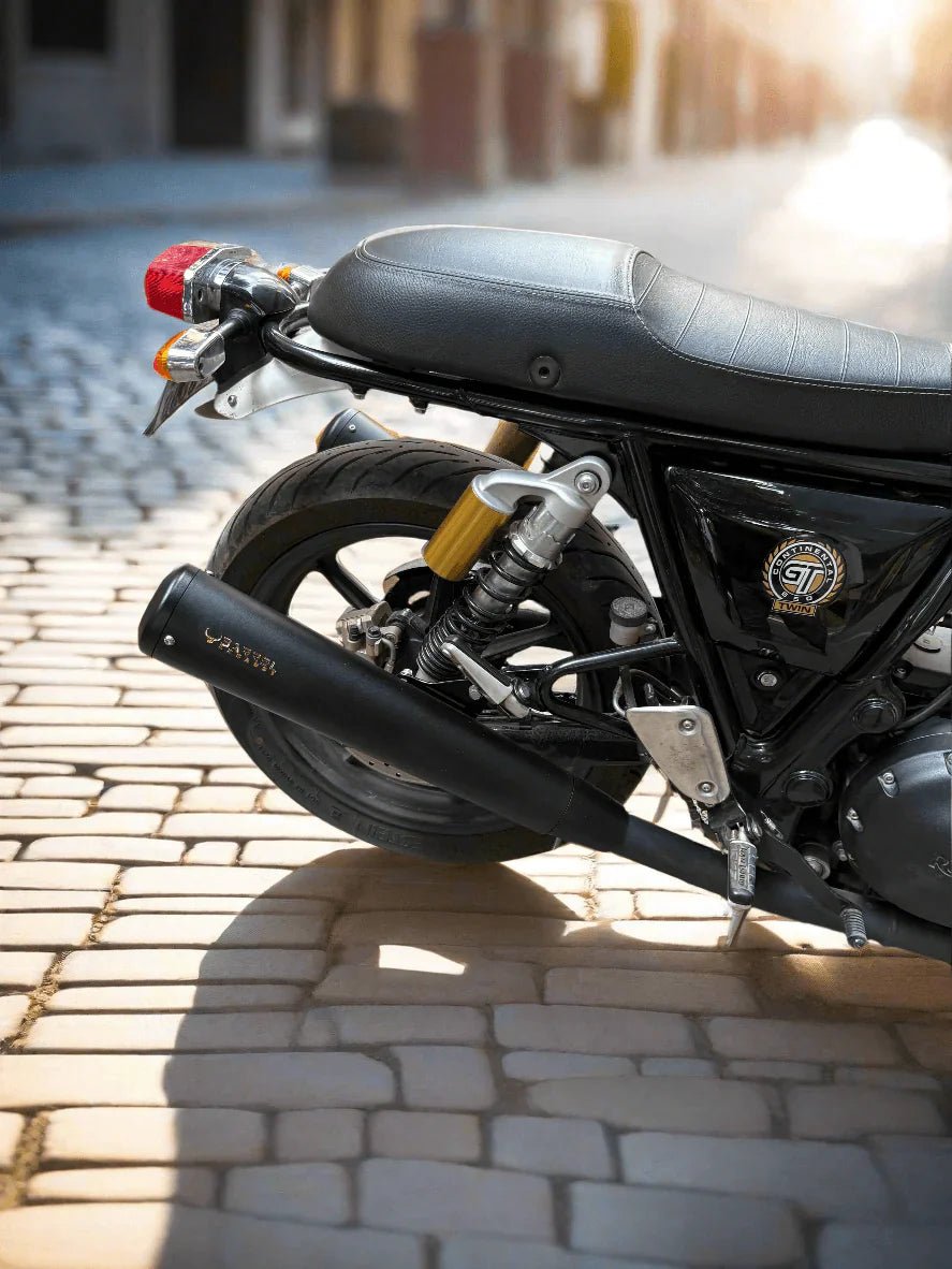 Barrel Exhaust-10 Bass Master Slip-On Exhaust for Royal Enfield Interceptor 650 / Continental GT 650 (Black) | 304 Stainless Steel Performance Exhaust image 5