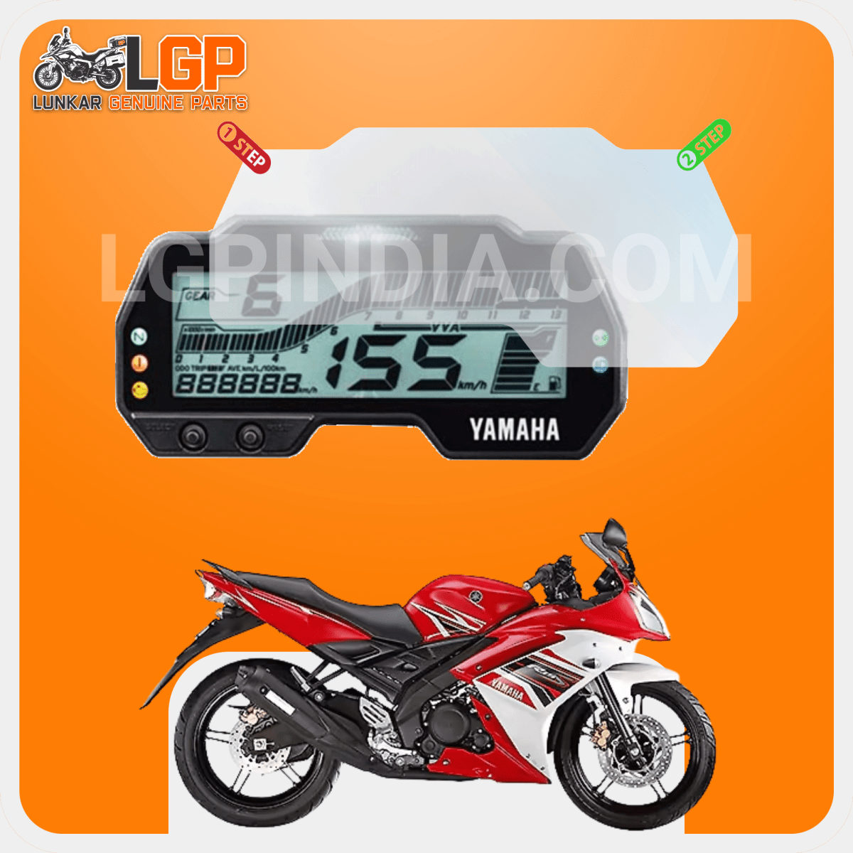 LGP SCREEN GUARD DISPLAY PROTECTOR YAMAHA — R15 V4 BLACK & WHITE METER image 8
