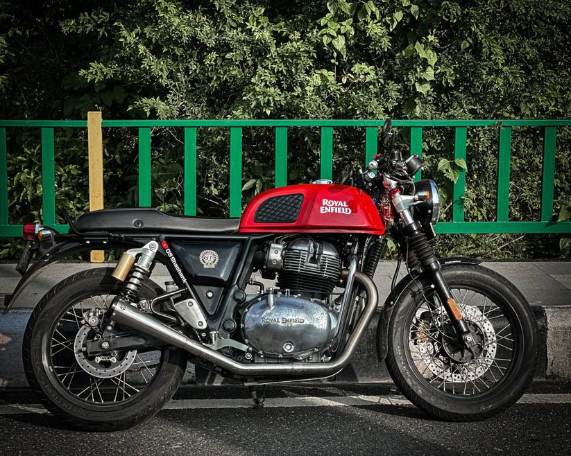 SS Motocorp 2x2 Full System Exhaust with Slim Cans for Royal Enfield Interceptor 650 / Continental GT 650 | Dual Exhaust Performance System (2 & 4 O2 Sensor Compatible) — 2 Nos. O2 Sensors-Old Version - Mirror Finish
