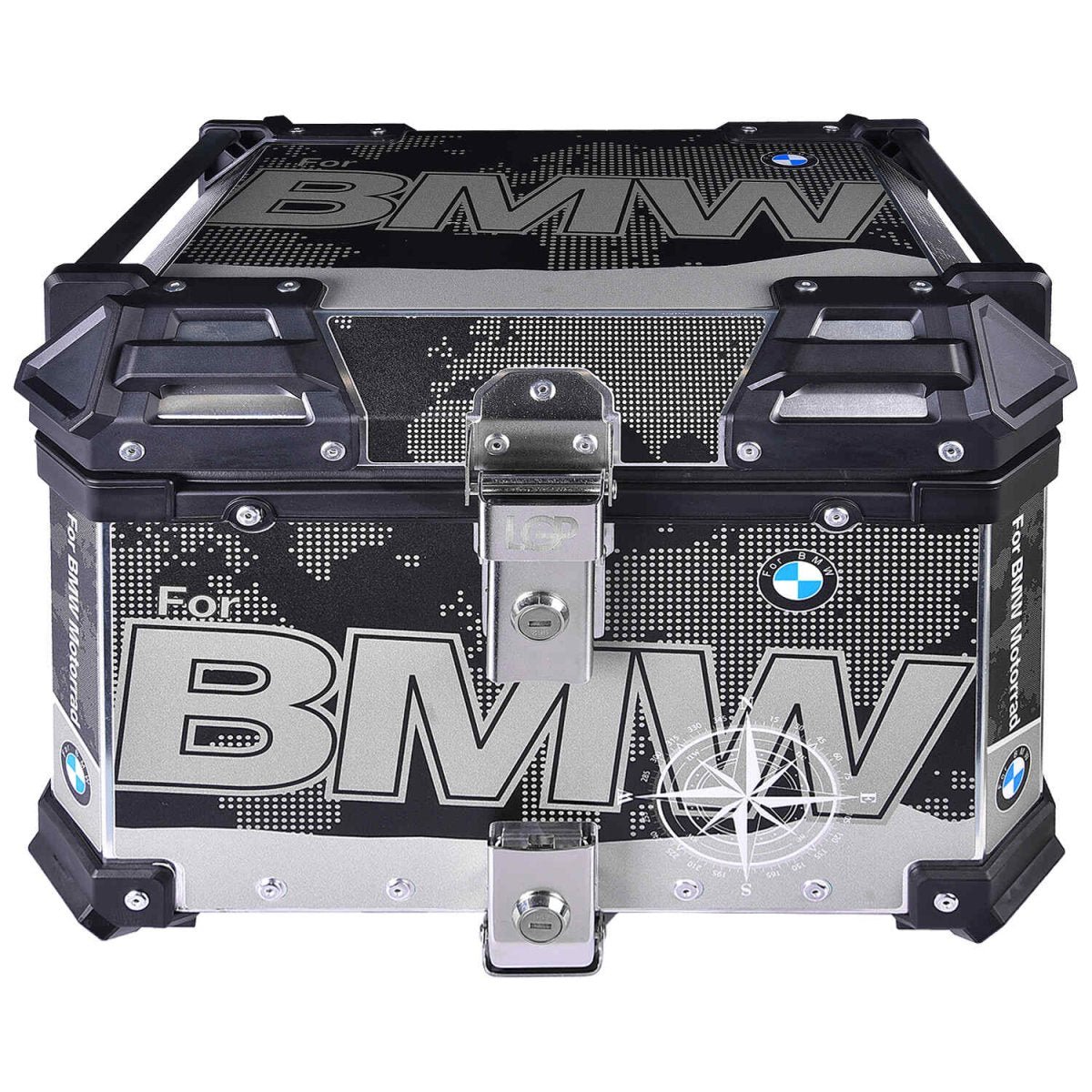 LGP TOP BOX 45L BMW DRAW WITH BACKREST — Black
