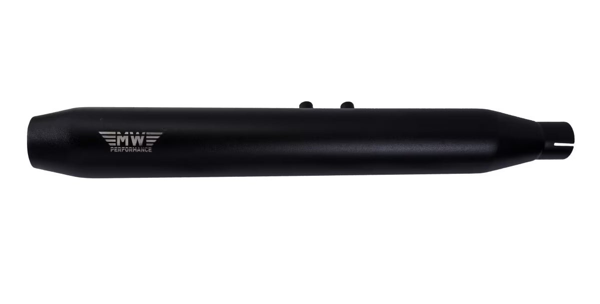 Motowings Performance Type I Short Barrel Exhaust Black | Royal Enfield Classic 350/500 BS3 BS4 BS6 | Stainless Steel 304 Slip-On Silencer image 2