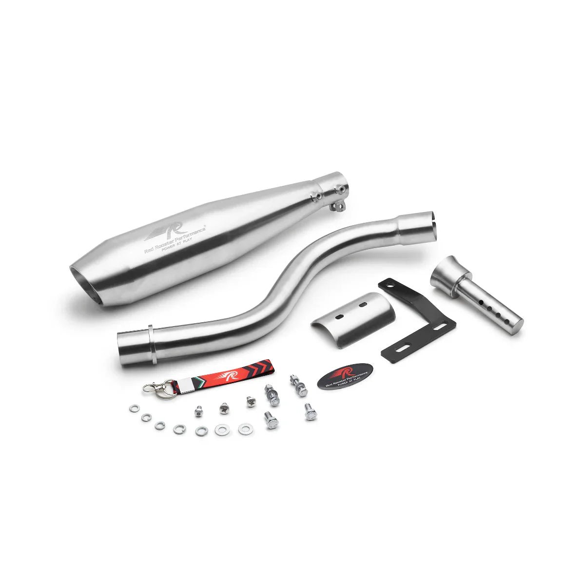 Red Rooster Performance POLARIS Exhaust for Hero XPulse 210 Matte | SS304 Slip-On Performance Exhaust with Connecting Pipe image 2