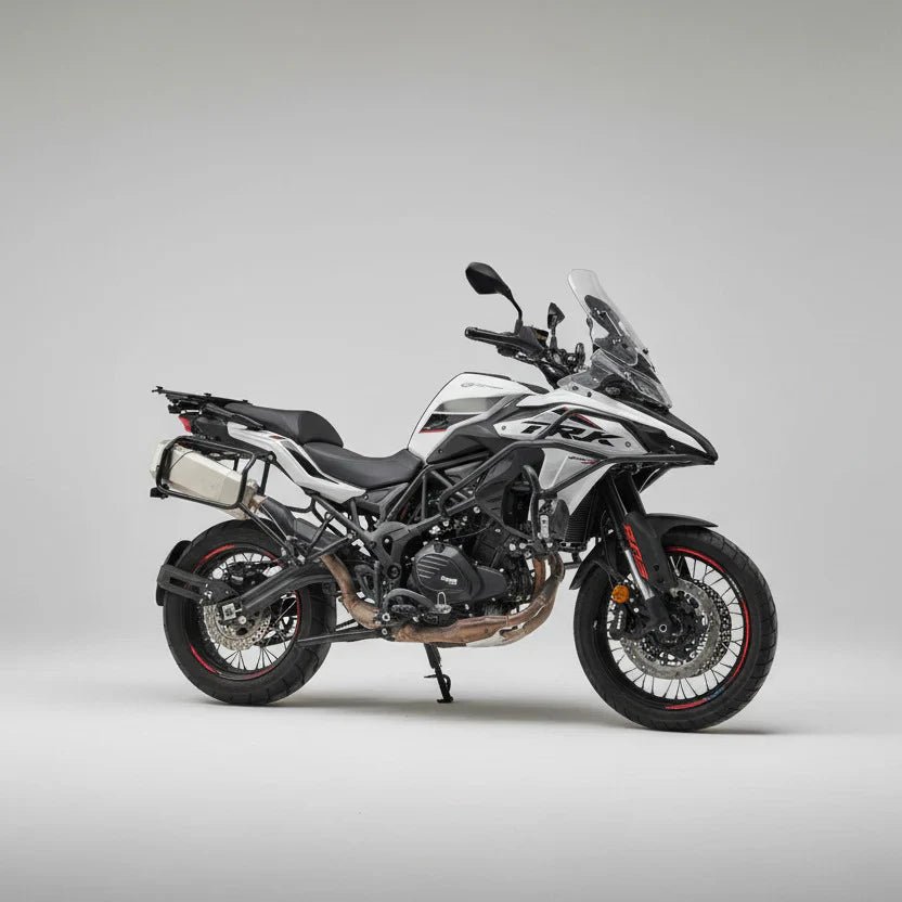 Barrel Storm Slip-On Exhaust with Link Pipe for Benelli TRK 502X | 304 Stainless Steel Adventure Performance Exhaust image 4