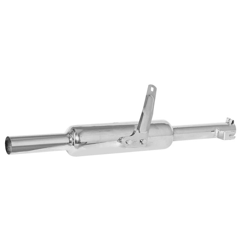 LGP W-Logo Thunderbird Chrome Silencer Exhaust for Royal Enfield & Universal Bikes | Deep Bass Sound | 1.6mm MS Chrome Finish image 3