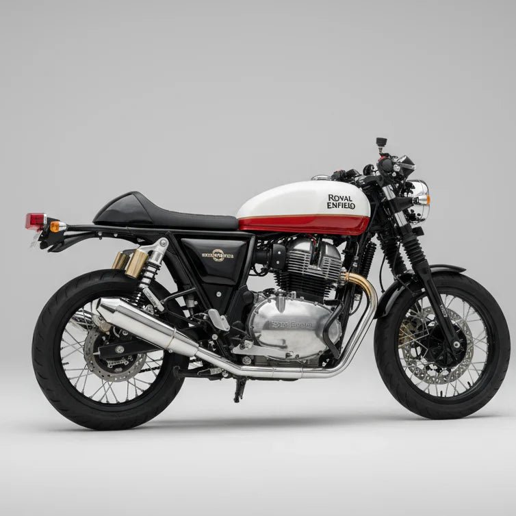 Barrel Atom 2.0 Mirror Polish Slip-On Exhaust for Royal Enfield Interceptor 650 / Continental GT 650 | 304 Stainless Steel image 4