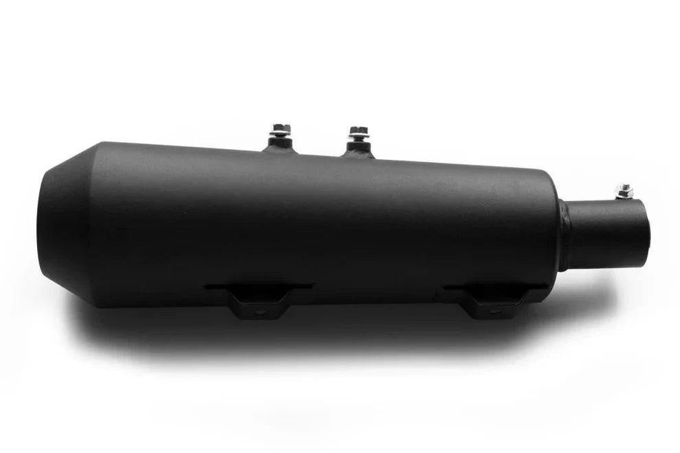 AEW Free Flow Exhaust for Royal Enfield Hunter 350 | Mild Steel Heat Resistant Black | Model 89200 | AEW Performance Silencer image 2