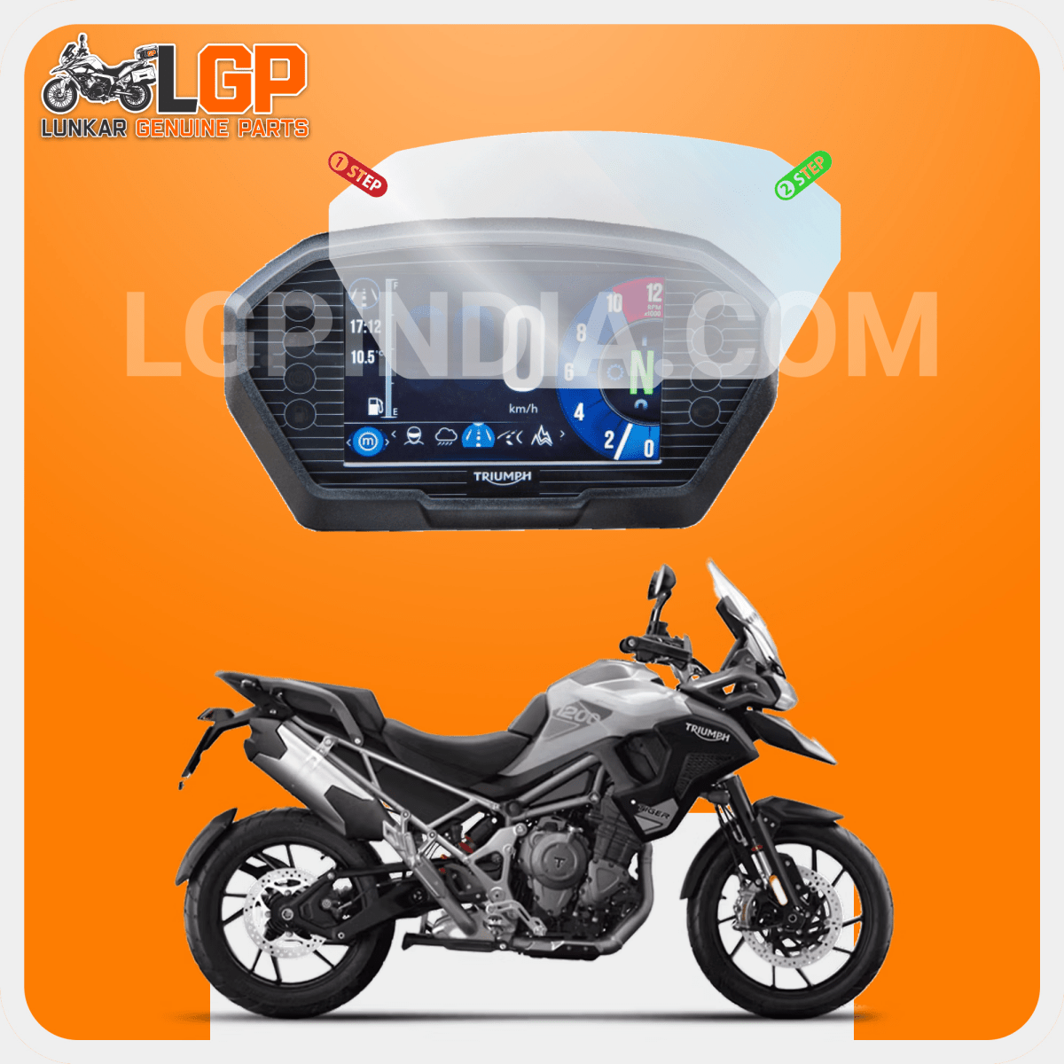 LGP SCREEN GUARD DISPLAY PROTECTOR TRIUMPH — TIGER 900 ( 2020 - 2022 ) image 3