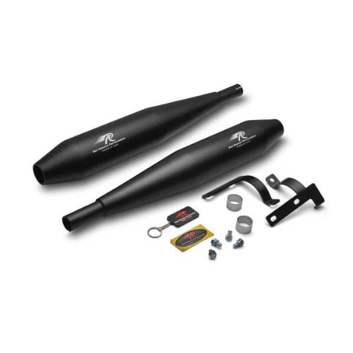 Red Rooster Celesta Pro Exhaust for Jawa 42 / Jawa Classic / Jawa Roadster | Performance Exhaust (Polish / Black) — Polish image 2