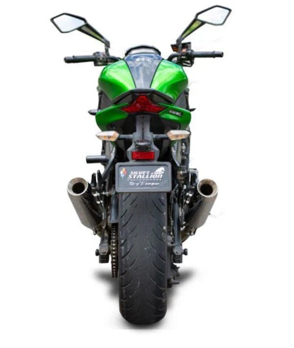 Kawasaki Z1000 Full System Exhaust | Silver Stallion Performance | Silver / Black Matte / Brushed — Brushed image 2