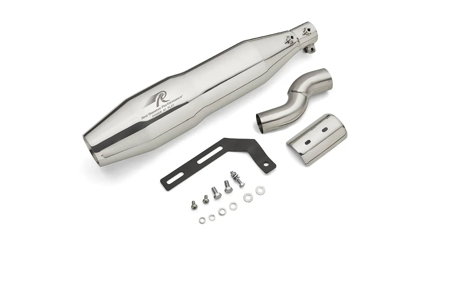 Red Rooster Blaze Exhaust for Triumph Scrambler 400 X & Triumph Speed 400 (Polish / Black / Matte) — Polish