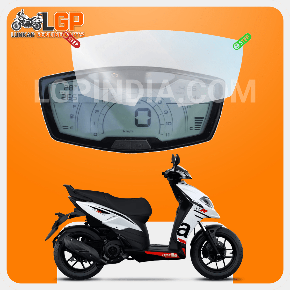 LGP SCREEN GUARD DISPLAY PROTECTOR APRILLA — APRILIA SXR 125 / 160/ APRILIA SR 125 / SR 160 (2025+)